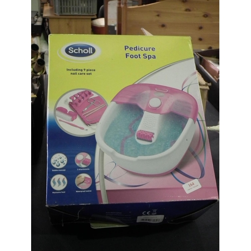 164 - SCHOLL FOOT SPA - WARRANTED UNTIL 12 NOON ON THE TUESDAY FOLLOWING THE ABOVE SALE