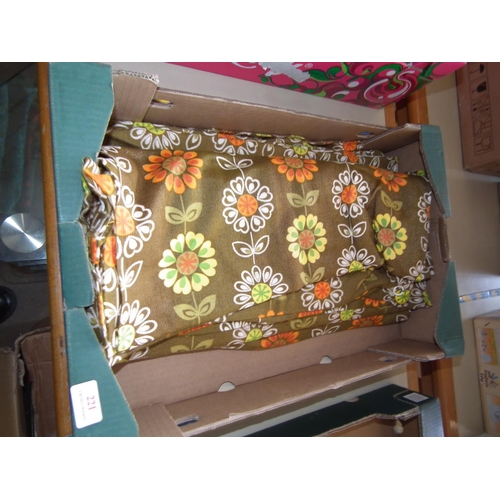 221 - BOX OF RETRO/VINTAGE CURTAINS