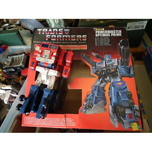 232 - TRANSFORMERS JOB LOT INCLUDING POWERBLAST OPTIMUS PRIME WITH BOX