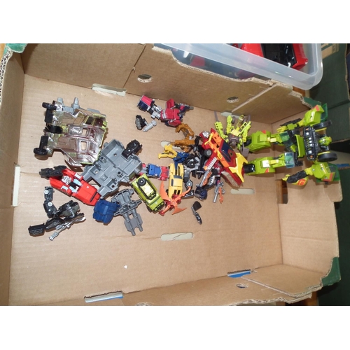 232 - TRANSFORMERS JOB LOT INCLUDING POWERBLAST OPTIMUS PRIME WITH BOX