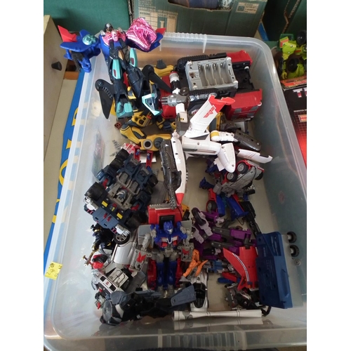 232 - TRANSFORMERS JOB LOT INCLUDING POWERBLAST OPTIMUS PRIME WITH BOX