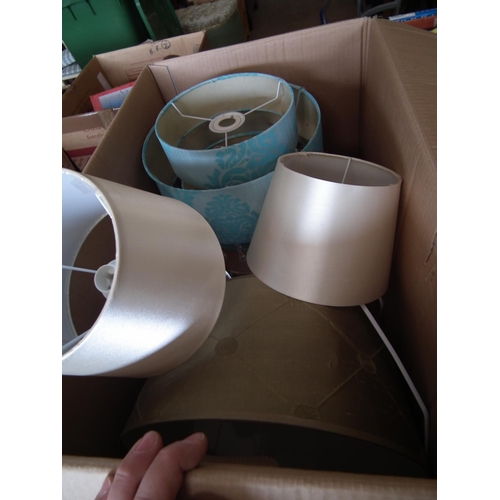 237 - 2 X LAMPS & QTY OF LAMP SHADES