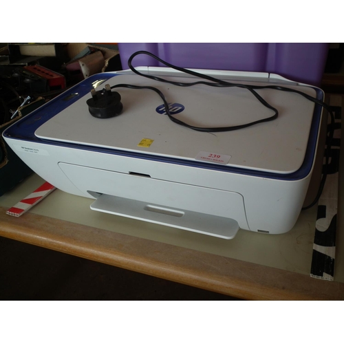 239 - HP DESK JET, 2 X LAMPS, CURLING IRON ETC. - WARRANTED UNTIL 12 NOON ON TUESDAY FOLLOWING THE ABOVE S... 