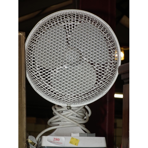 280 - ELECTRICAL DESK FAN - WARRANTED UNTIL 12 NOON ON THE TUESDAY FOLLOWING THE ABOVE SALE