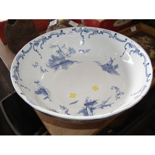 299 - LARGE DELFT PATTERN  BOWL