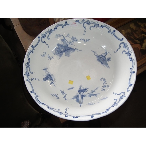 299 - LARGE DELFT PATTERN  BOWL