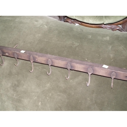 307A - OLD FARM GAME RACK (HAND MADE HOOKS)