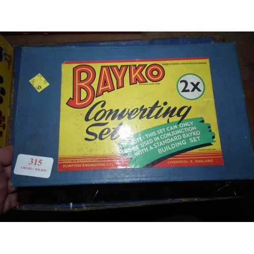 315 - BAYKO BUILDING SET & CONVERTINE SET