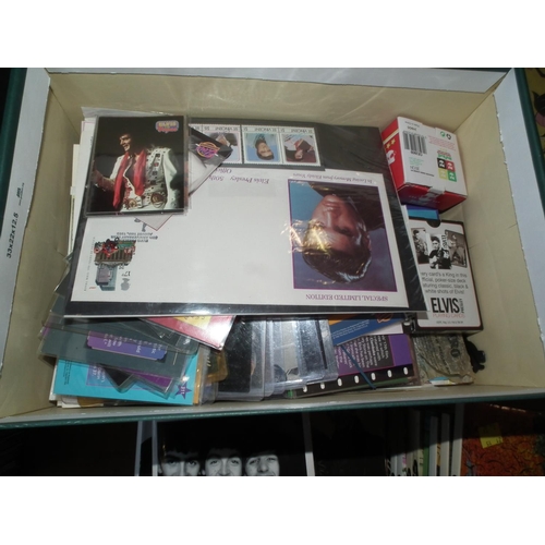 329 - BOX OF ELVIS FANCLUB MEMROBILLIA