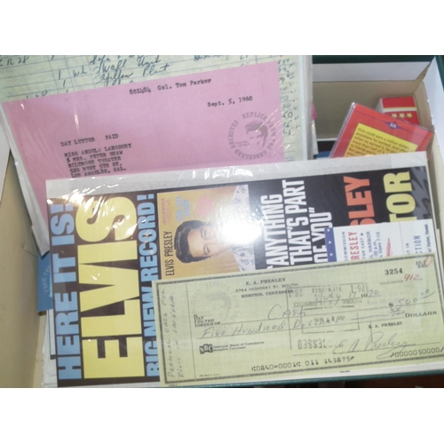 329 - BOX OF ELVIS FANCLUB MEMROBILLIA