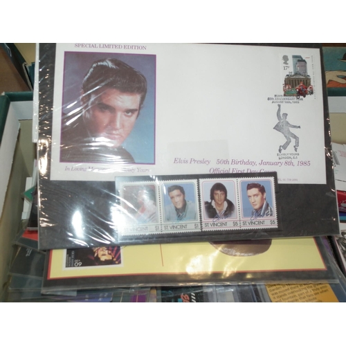 329 - BOX OF ELVIS FANCLUB MEMROBILLIA