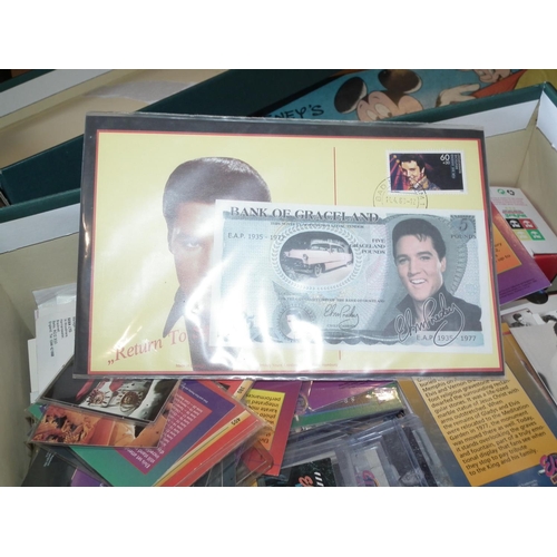 329 - BOX OF ELVIS FANCLUB MEMROBILLIA