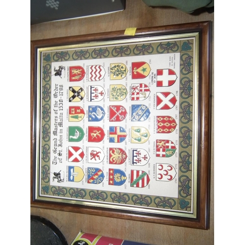 343 - 2 X MASONIC FRAMED TILES