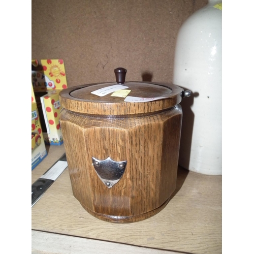 359 - TEA CADDY, STONEWARE, AVON PHEASANT