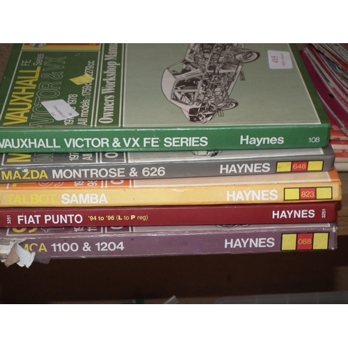 415 - BOX OF HAYNES MANUALS