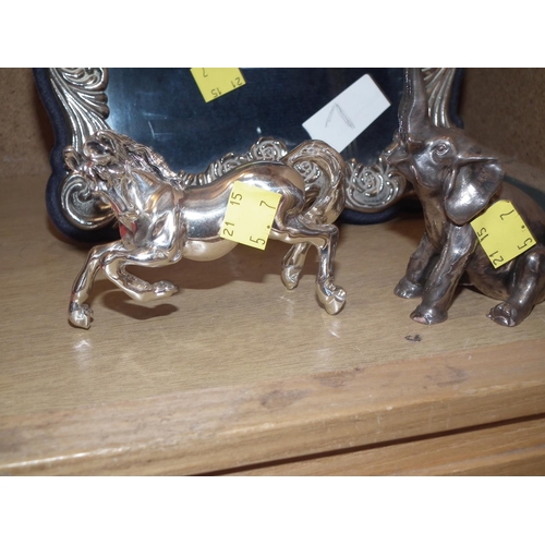 418 - HORSE (925 MARK) ELEPHANT PHOTO FRAME