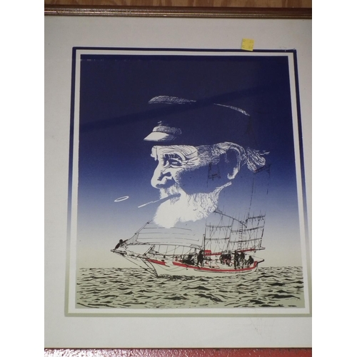 450 - CESIL ALDIN PICTURE & BOAT PICTURE (SIGNED)