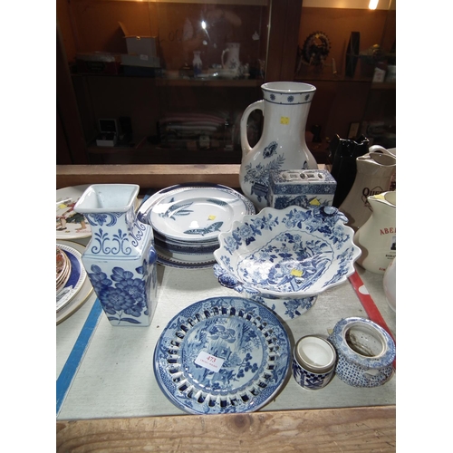 473 - OLD BLUE & WHITE CHINA ETC