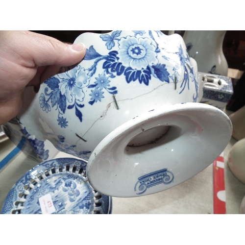 473 - OLD BLUE & WHITE CHINA ETC