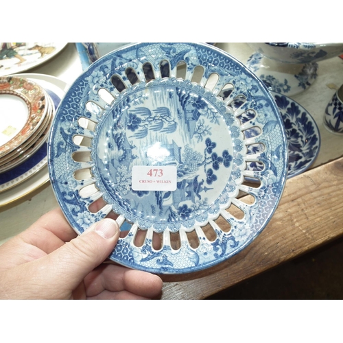 473 - OLD BLUE & WHITE CHINA ETC