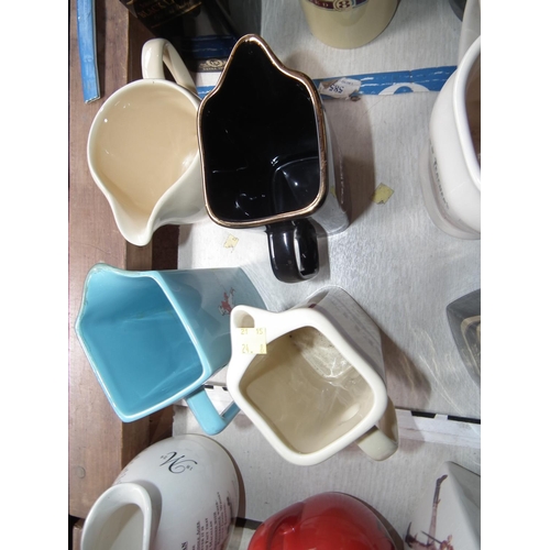 475 - SET OF 10 CERAMIC JUGS