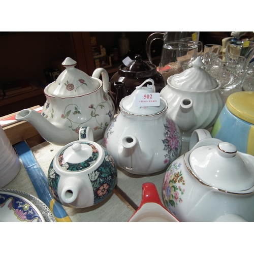 502 - 7 PERFECT TEAPOTS & JUGS