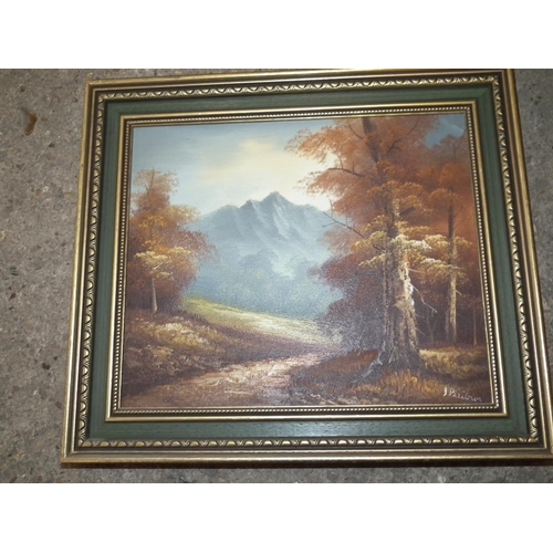 510 - 5 OIL PICTURES OF COUNTRYSIDE BY J P GIBSON