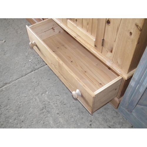 519 - PINE WARDROBE (SOLID) WITH DRAWER