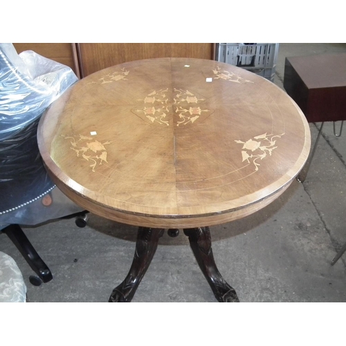 563 - VICTORIAN INLAID TABLE