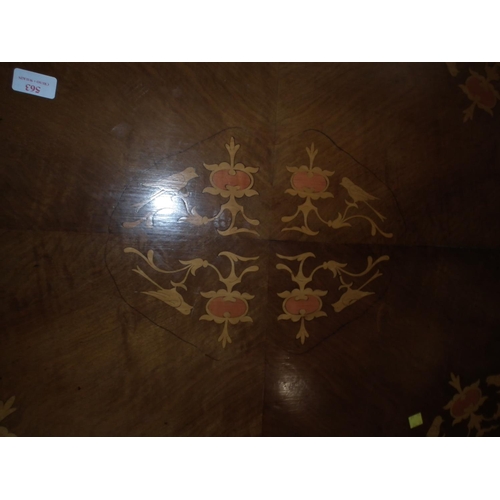 563 - VICTORIAN INLAID TABLE