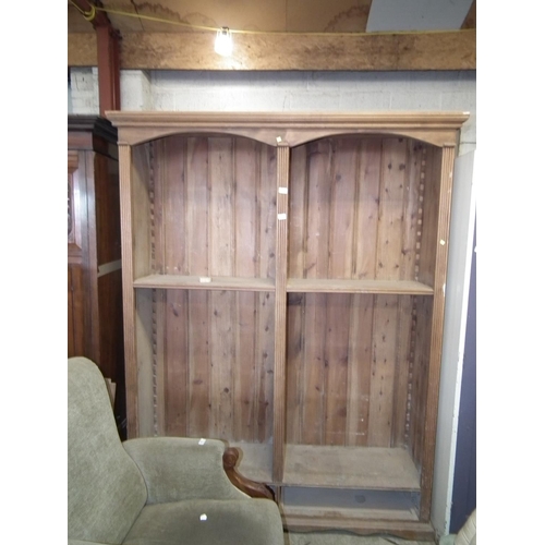 569 - LARGE PINE BOOKCASE