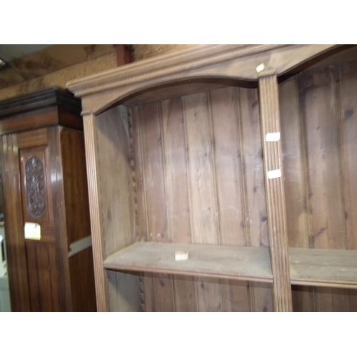 569 - LARGE PINE BOOKCASE