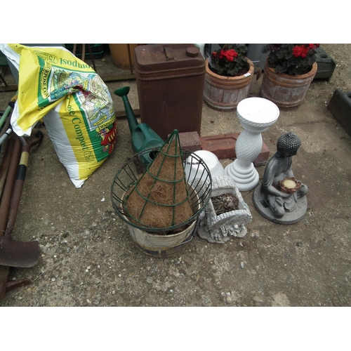 60 - 2 X GARDEN ORNAMENTS/COMPOST ETC