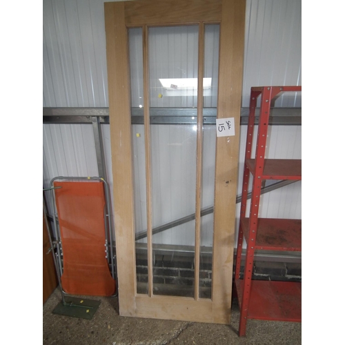 84 - GLASS PANEL DOOR - WIDTH 38''