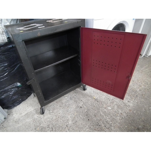 99 - STEEL STORAGE CABINET ON CASTERS