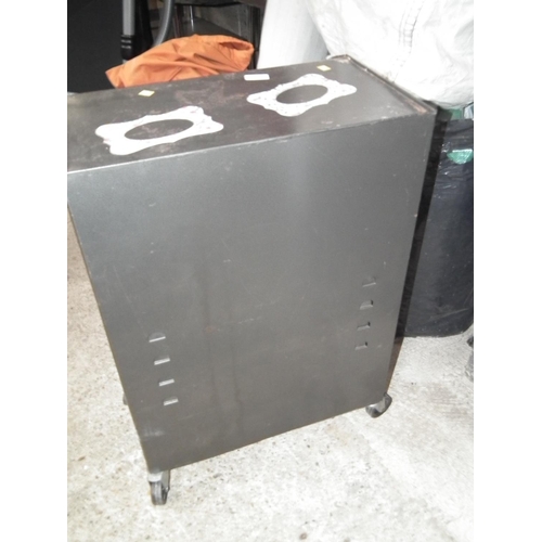 99 - STEEL STORAGE CABINET ON CASTERS