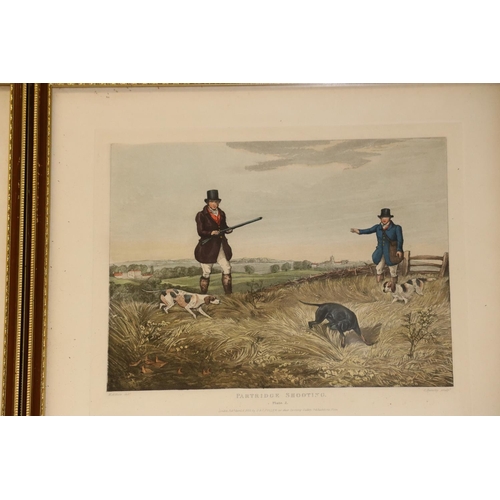 106 - SET OF 4 FRAMED PARTRIDGE SHOOTING PRINTS BY S.J. FULLER