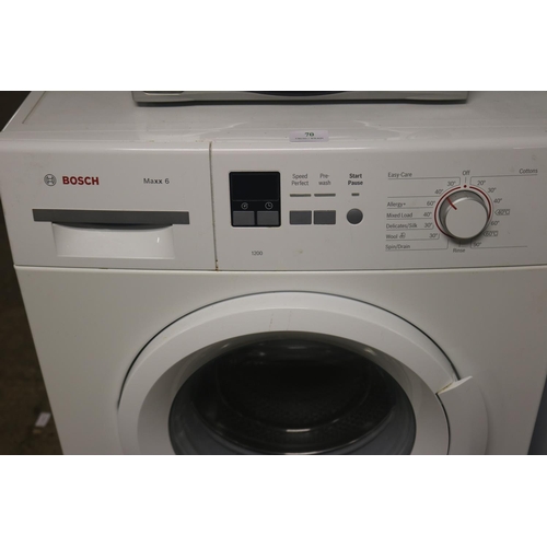 70 - BOSCH MAXX 6 WASHING MACHINE - WARRANTED UNTIL NOON TUES FOLLOWING THE ABOVE SALE