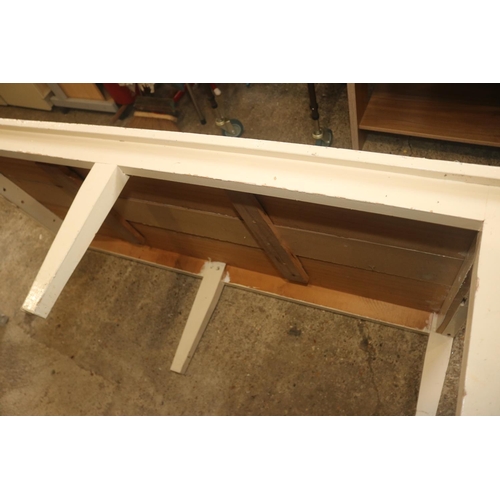 113 - PAINTED OBLONG COFFEE TABLE REPAIRED (A/F)