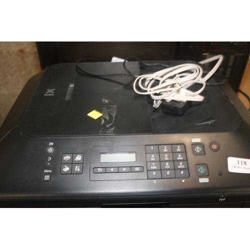 118 - CANNON PIXMA PRINTER/COPIER WITH CABLES - WARRANTED UNTIL 12 NOON ON TUESDAY FOLLOWING THE ABOVE SAL... 