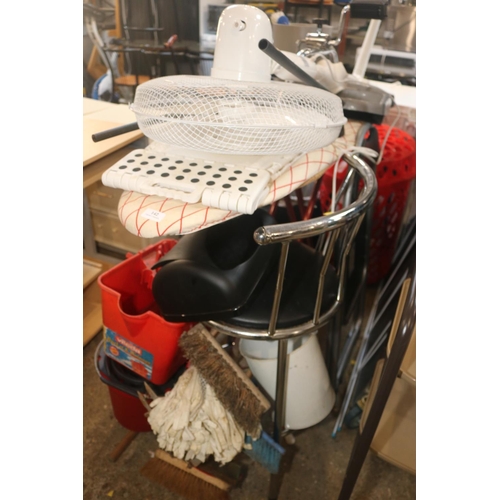 142 - IRONING BOARD/STEPS/STOOL/FAN ETC. - WARRANTED UNTIL 12 NOON ON TUESDAY FOLLOWING THE ABOVE SALE