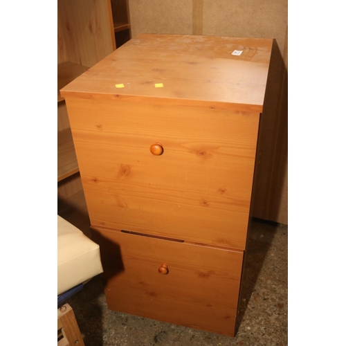 145 - 2 LARGE & 1 SMALL BOOKSHELF & 2 DRAWER FILING CABINET