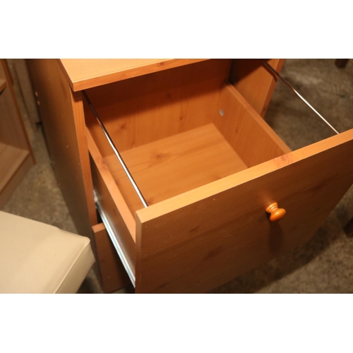 145 - 2 LARGE & 1 SMALL BOOKSHELF & 2 DRAWER FILING CABINET