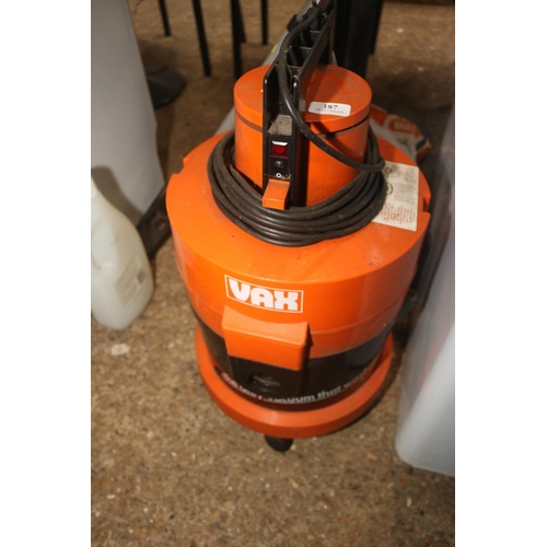 187 - VAX HOOVER WITH ATTACHMENTS & HOOVER BAGS - WARRANTED UNTIL 12 NOON ON TUESDAY FOLLOWING THE ABOVE S... 