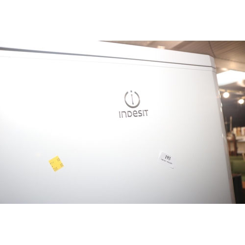 193 - INDESIT FRIDGE/FREEZER - WARRANTED UNTIL 12 NOON ON TUESDAY FOLLOWING THE ABOVE SALE