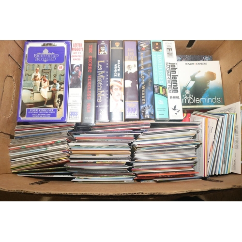 241 - 2 BOXES OF DVD'S/CD'S/TAPES & RADIO CASSETTE PLAYERS - WARRANTED UNTIL 12 NOON ON TUESDAY FOLLOWING ... 