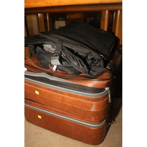 244 - QTY OF VARIOUS SUITCASES