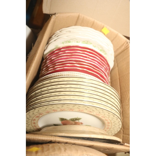 260 - 3 BOXES OF ANTIQUE PLATES ETC.