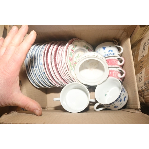 260 - 3 BOXES OF ANTIQUE PLATES ETC.