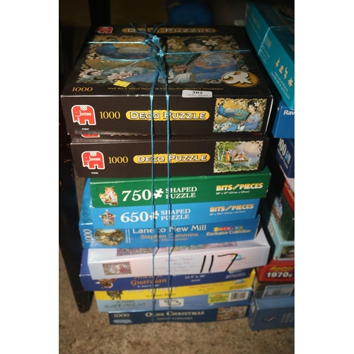 302 - 10 BOXED JIGSAWS